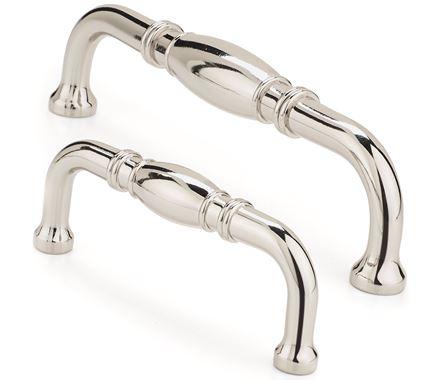 Amerock Cabinet Pull Polished Nickel 3-3/4 inch (96 mm) Center to Center Granby 1 Pack Drawer Pull Drawer Handle Cabinet Hardware