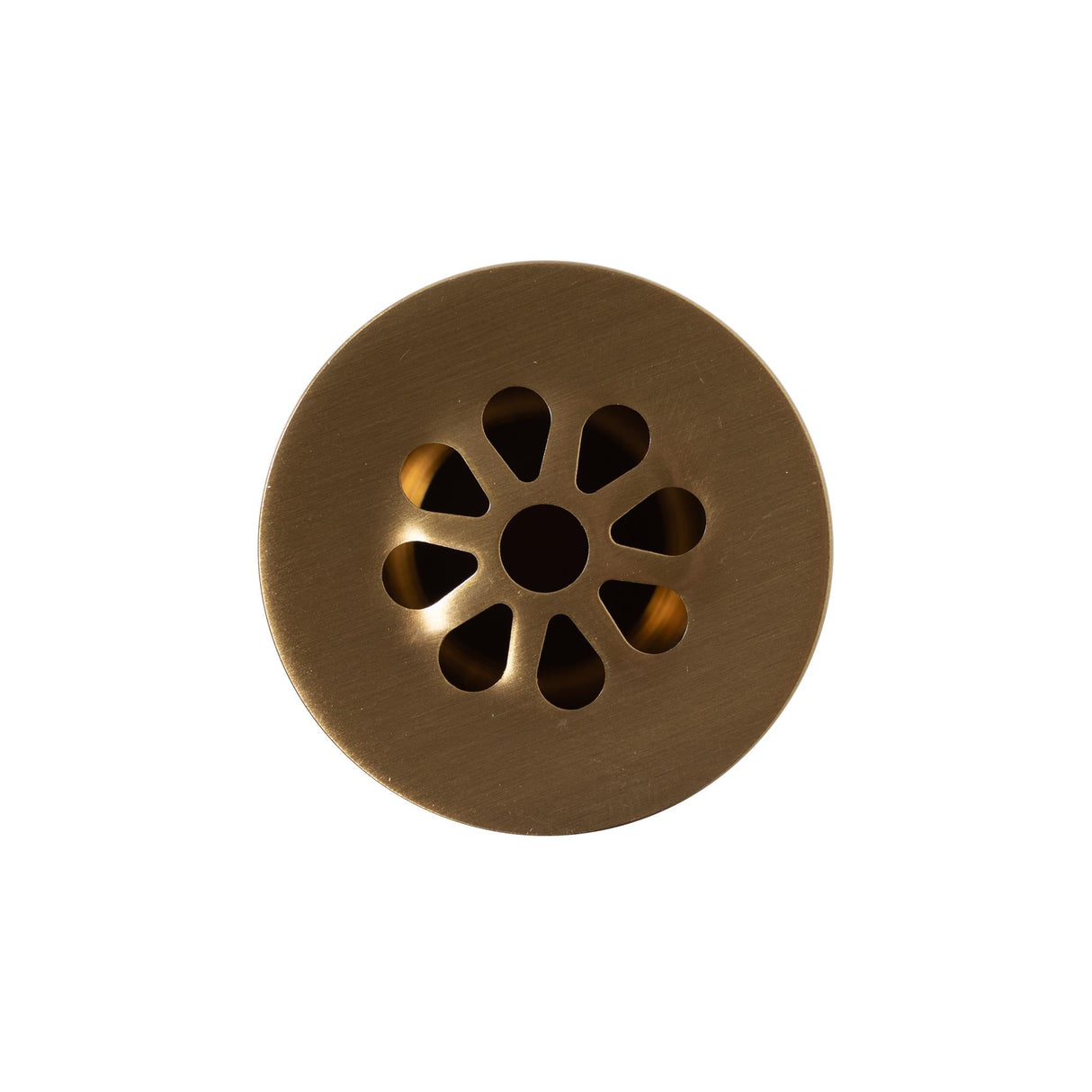 Thompson Traders Antique Satin Gold Flower Style Grid Drain Flower Style Grid TDG15-ASG Antique Satin Gold