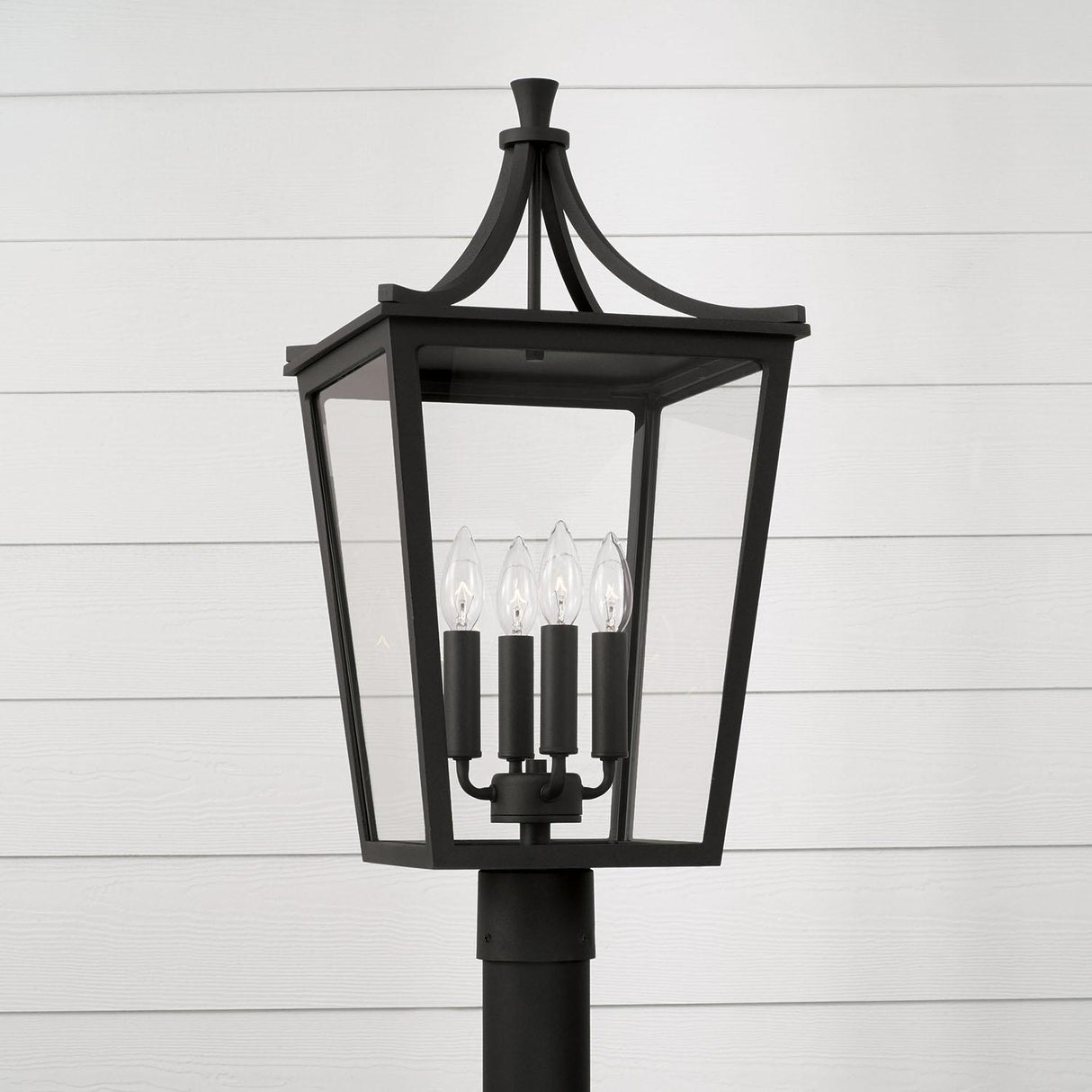 Capital Lighting 947943BK Adair 4 Light Outdoor Post Lantern Black