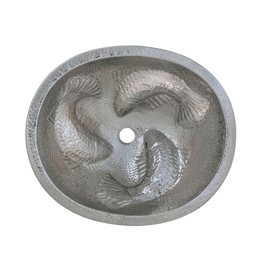 Thompson Traders Moon Wrasse Hammered Nickel Bath Sink Zihuatanejo 23-1221-C Nickel
(Hammered)