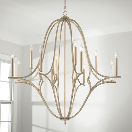 Capital Lighting 450001BS Claire 12 Light Chandelier Brushed Champagne