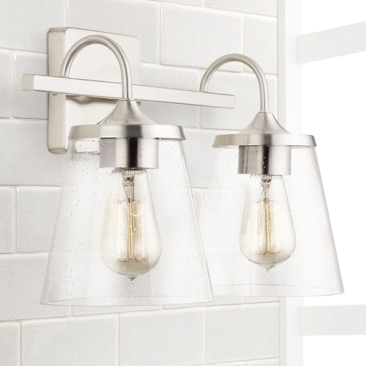 Capital Lighting 139122BN-496 Jayne 2 Light Vanity Brushed Nickel