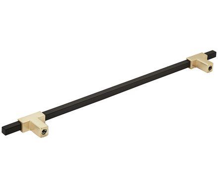 Amerock Cabinet Pull Brushed Gold/Matte Black 10-1/16 inch (256 mm) Center to Center Urbanite 1 Pack Drawer Pull Drawer Handle Cabinet Hardware