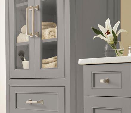 Amerock Cabinet Pull Satin Nickel 5-1/16 inch (128 mm) Center to Center Mulholland 1 Pack Drawer Pull Drawer Handle Cabinet Hardware