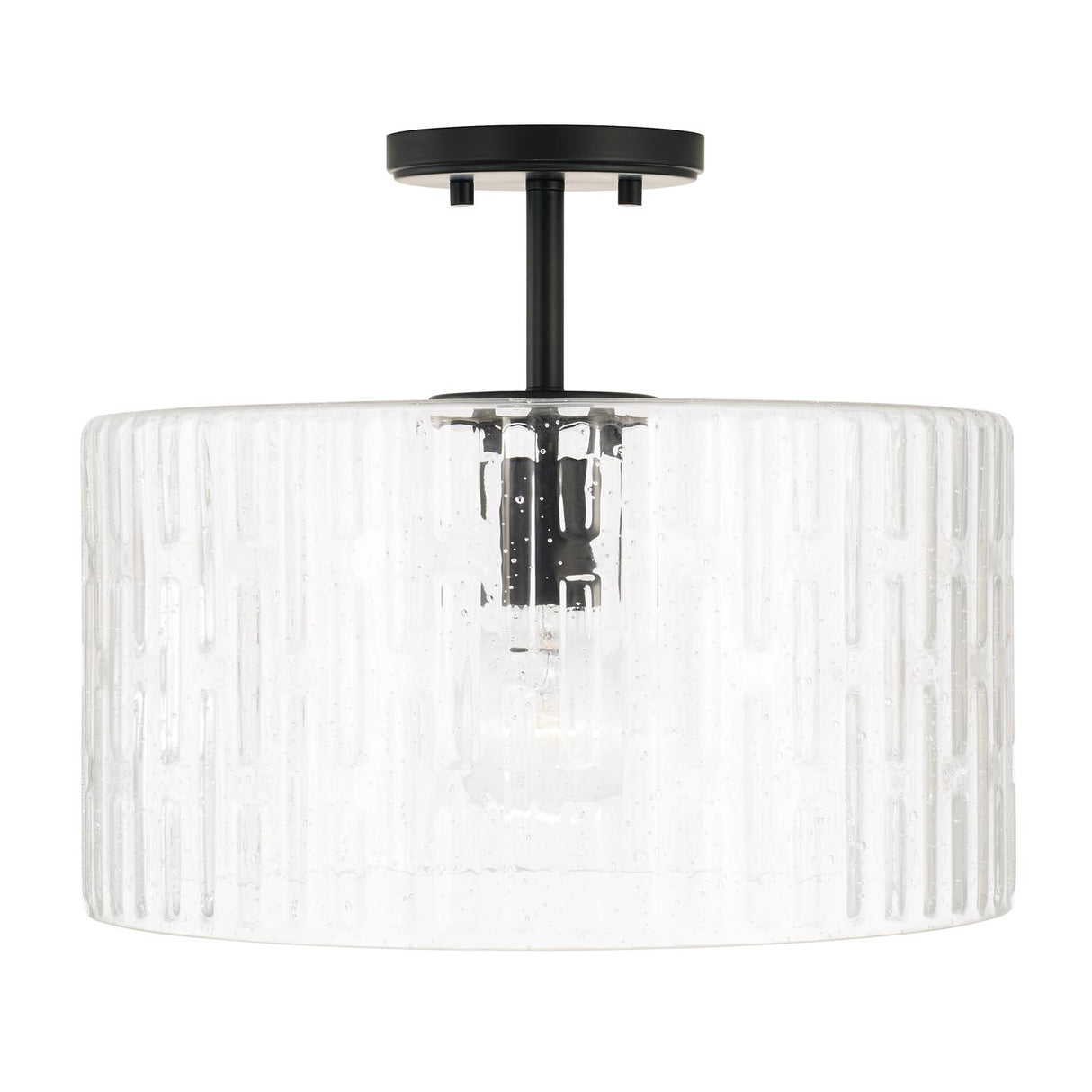 Capital Lighting 241311MB Emerson 1 Light Semi-Flush Matte Black