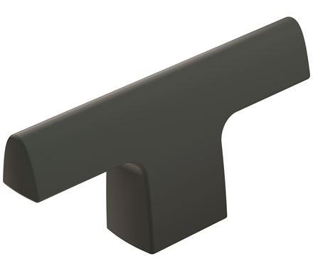 Amerock Cabinet Knob Matte Black 2-1/2 inch (64 mm) Length Riva 1 Pack Drawer Knob Cabinet Hardware