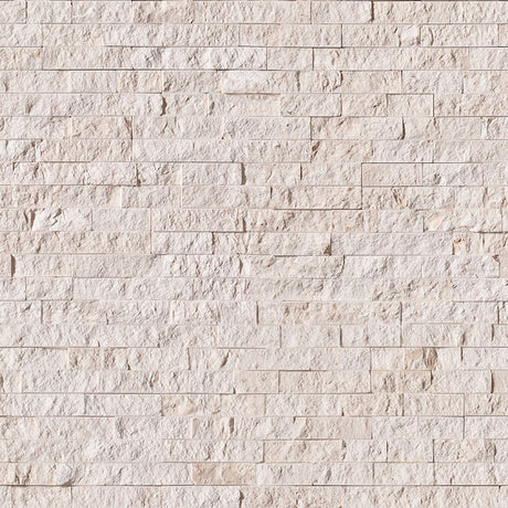 Freska splitface ledger panel 6X24 natural limestone wall tile LPNLLFRE624 product shot multiple tiles angle view