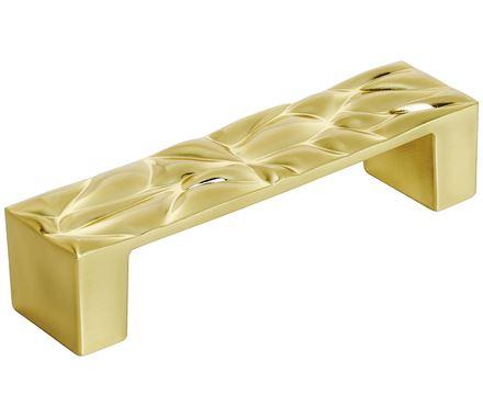 Amerock Cabinet Pull Brushed Gold 3-3/4 inch (96 mm) Center to Center Calathea 1 Pack Drawer Pull Drawer Handle Cabinet Hardware