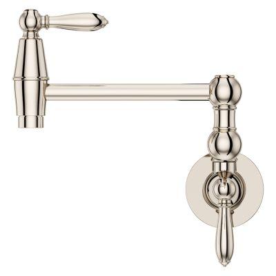 Pfister Polished Nickel Port Haven Wall Mount Pot Filler GT533-TDD