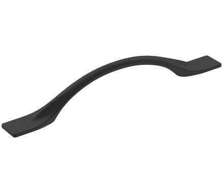Amerock Cabinet Pull Matte Black 5-1/16 inch (128 mm) Center-to-Center Uprise 1 Pack Drawer Pull Cabinet Handle Cabinet Hardware