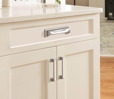 Amerock Cabinet Cup Pull Polished Chrome 5-1/16 inch & 6-5/16 inch (128 mm & 160 mm) Center-to-Center Appoint 1 Pack Drawer Pull Cabinet Handle Cabinet Hardware