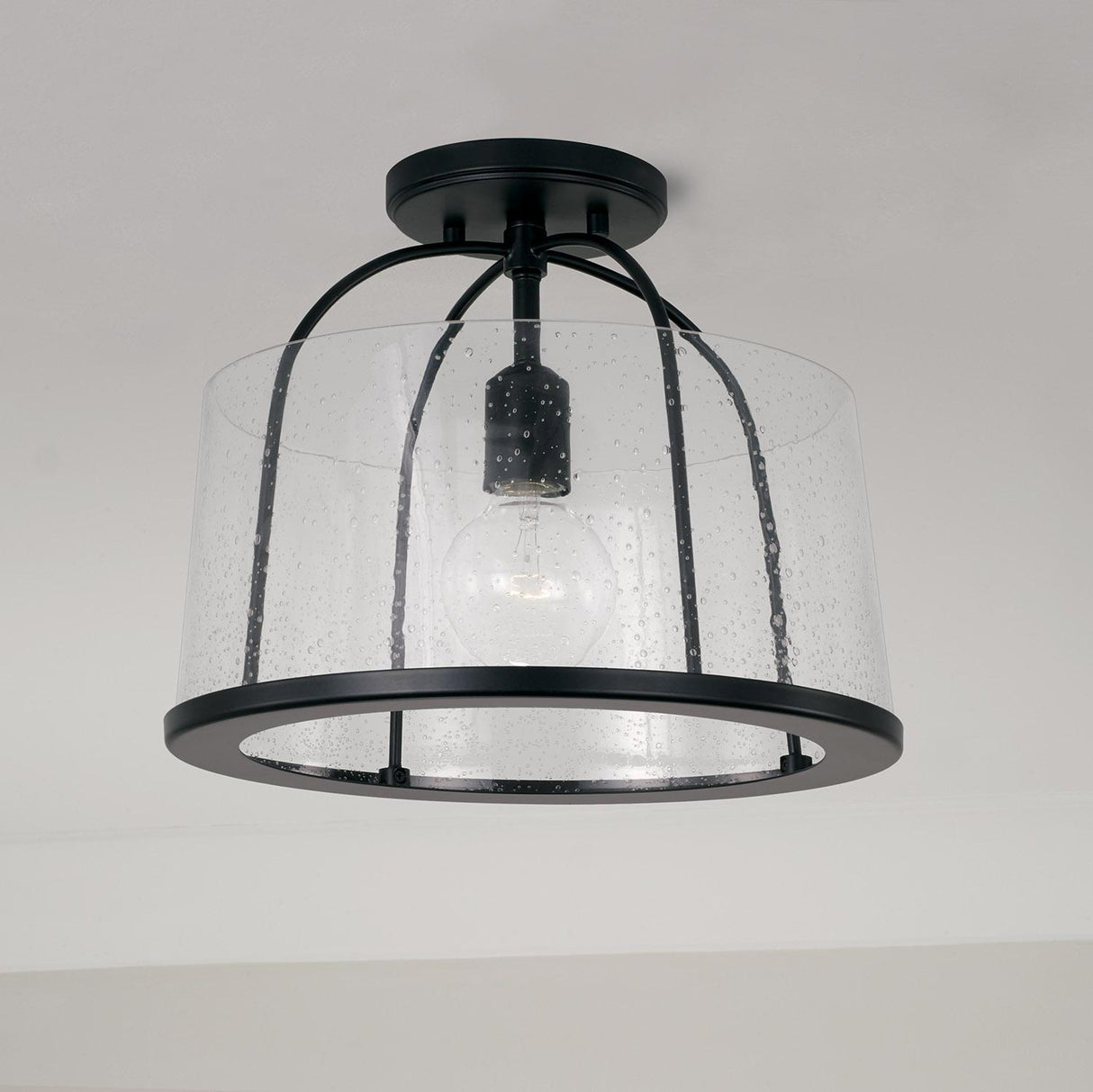 Capital Lighting 247011MB Madison 1 Light Semi-Flush Matte Black