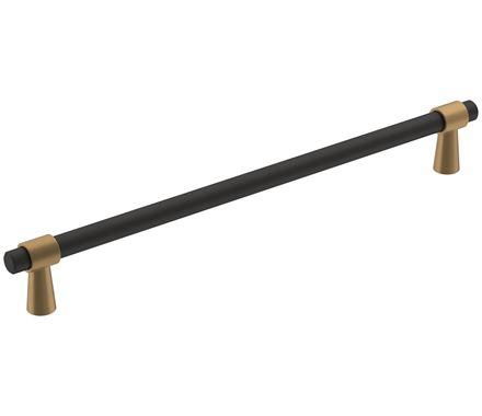 Amerock Cabinet Pull Matte Black/Champagne Bronze 8-13/16 inch (224 mm) Center-to-Center Mergence 1 Pack Drawer Pull Cabinet Handle Cabinet Hardware