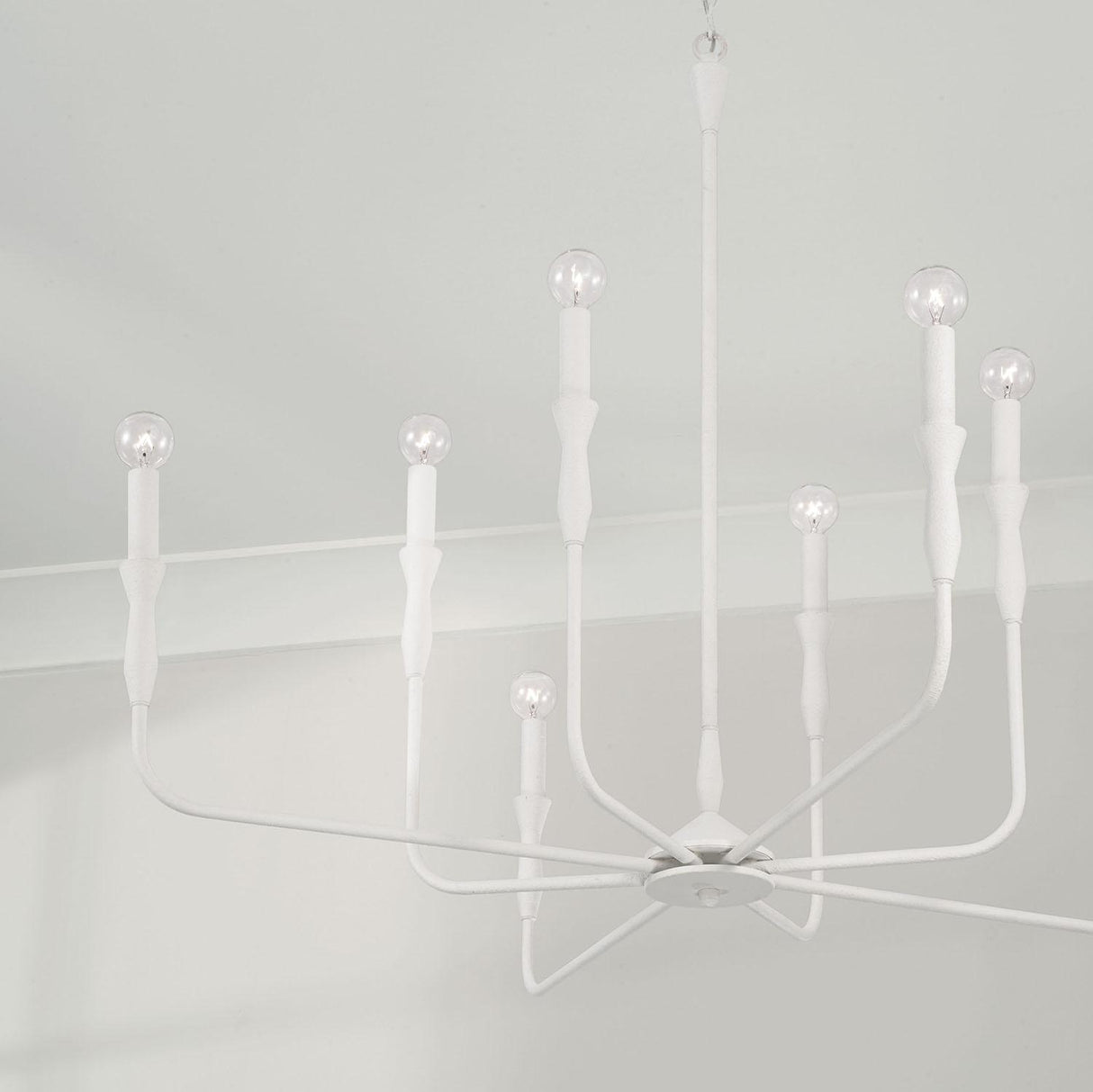 Capital Lighting 450381XW Paloma 8 Light Chandelier Textured White