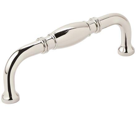 Amerock Cabinet Pull Polished Nickel 3-3/4 inch (96 mm) Center to Center Granby 1 Pack Drawer Pull Drawer Handle Cabinet Hardware