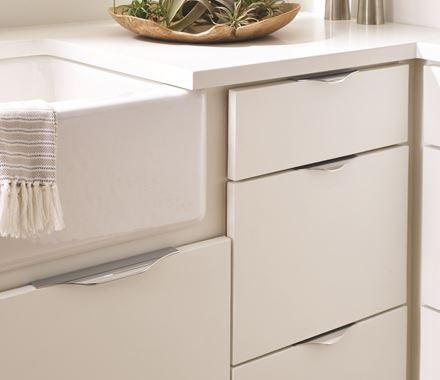 Amerock Cabinet Edge Pull Polished Chrome 4-3/16 inch (106 mm) Center to Center Aloft 1 Pack Drawer Pull Drawer Handle Cabinet Hardware