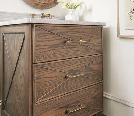 Amerock Cabinet Pull Golden Champagne 3-3/4 inch (96 mm) Center-to-Center Riva 1 Pack Drawer Pull Drawer Handle Cabinet Hardware