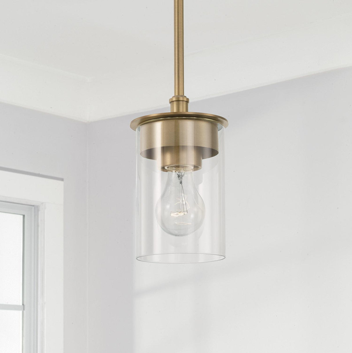 Capital Lighting 246811AD-532 Mason 1 Light Semi-Flush Aged Brass