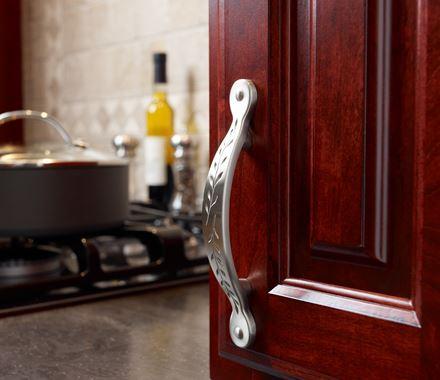 Amerock Cabinet Pull Satin Nickel 3 inch (76 mm) Center to Center Nature's Splendor 1 Pack Drawer Pull Drawer Handle Cabinet Hardware
