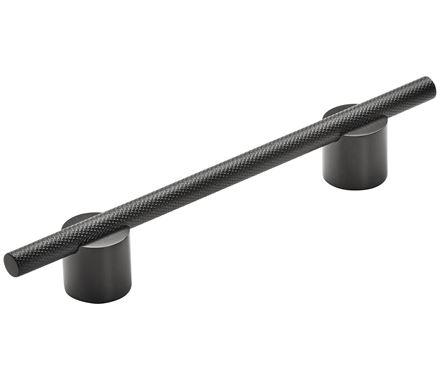 Amerock Cabinet Pull Matte Black 5-1/16 inch (128 mm) Center to Center Transcendent 1 Pack Drawer Pull Drawer Handle Cabinet Hardware