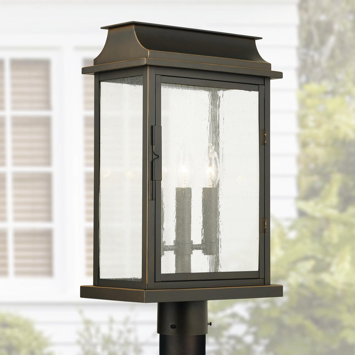 Capital Lighting 936832OZ Bolton 3 Light Outdoor Post Lantern Oiled Bronze
