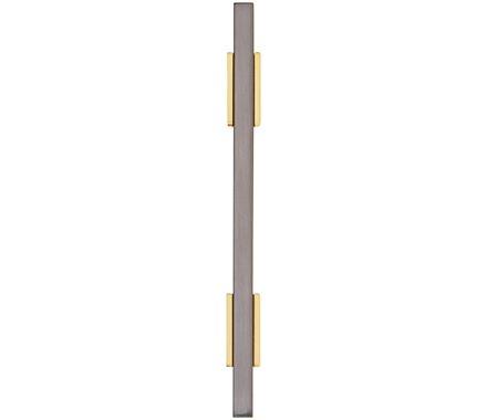 Amerock Cabinet Pull Brushed Gold/Black Chrome 3-3/4 inch (96 mm) Center to Center Urbanite 1 Pack Drawer Pull Drawer Handle Cabinet Hardware