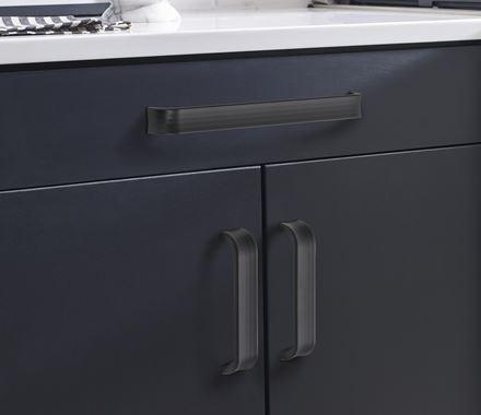 Amerock Cabinet Pull Matte Black 5-1/16 inch (128 mm) Center to Center Concentric 1 Pack Drawer Pull Drawer Handle Cabinet Hardware