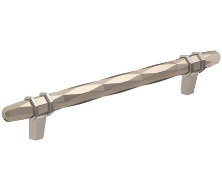Amerock Cabinet Pull Satin Nickel/Polished Chrome 6-5/16 inch (160 mm) Center-to-Center London 1 Pack Drawer Pull Drawer Handle Cabinet Hardware