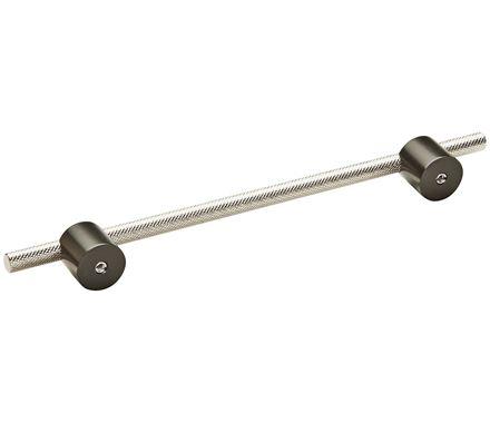 Amerock Cabinet Pull Matte Black/Polished Nickel 7-9/16 inch (192 mm) Center to Center Transcendent 1 Pack Drawer Pull Drawer Handle Cabinet Hardware