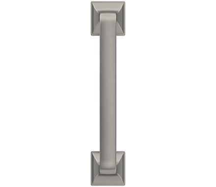 Amerock Cabinet Pull Satin Nickel 3-3/4 inch (96 mm) Center-to-Center Ville 1 Pack Drawer Pull Cabinet Handle Cabinet Hardware