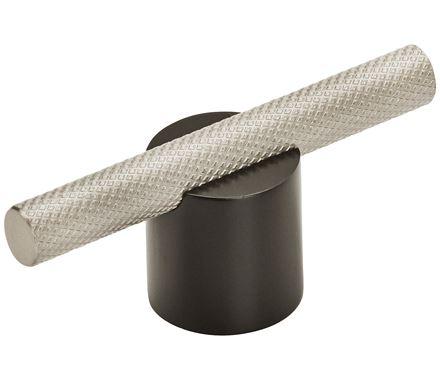 Amerock Cabinet Pull Matte Black/Silver Champagne 5/8 inch (16 mm) Center to Center Transcendent 1 Pack Drawer Pull Drawer Handle Cabinet Hardware