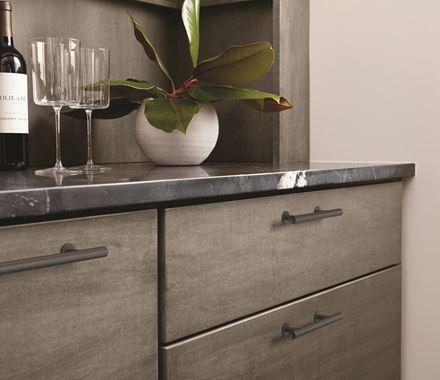 Amerock Cabinet Pull Matte Black 5-1/16 inch (128 mm) Center-to-Center Radius 1 Pack Drawer Pull Cabinet Handle Cabinet Hardware