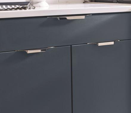 Amerock Cabinet Edge Pull Polished Nickel 4-9/16 inch (116 mm) Center to Center Extent 1 Pack Drawer Pull Drawer Handle Cabinet Hardware