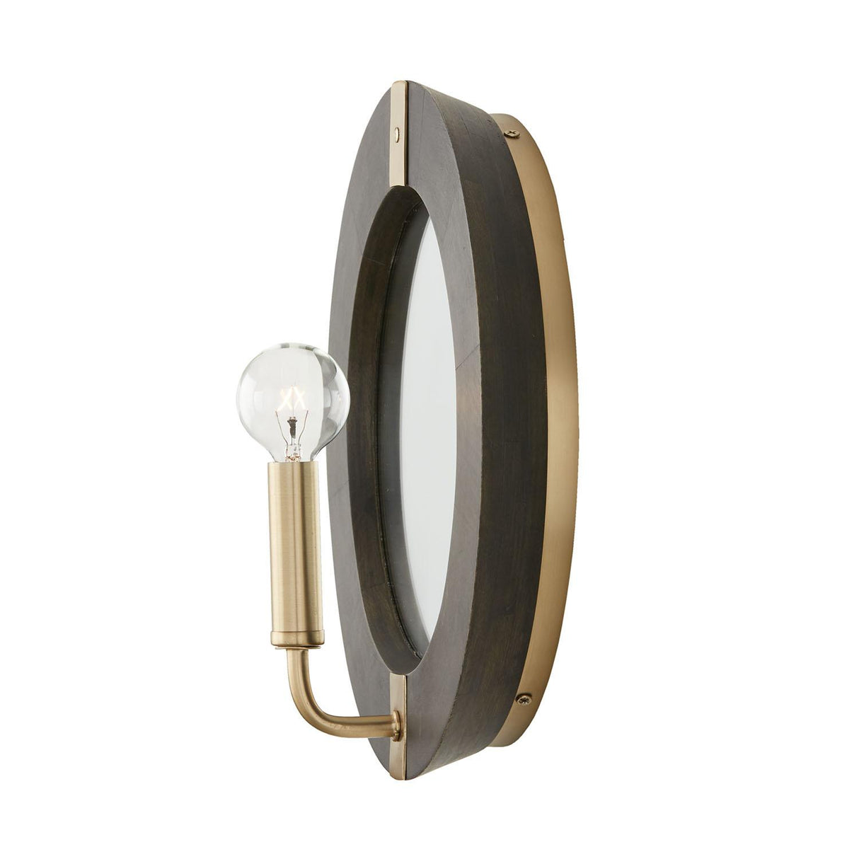 Capital Lighting 647311KR Finn 1 Light Sconce Black Stain and Matte Brass