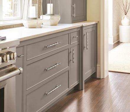 Amerock Cabinet Pull Satin Nickel/Polished Chrome 8 inch (203 mm) Center-to-Center London 1 Pack Drawer Pull Drawer Handle Cabinet Hardware
