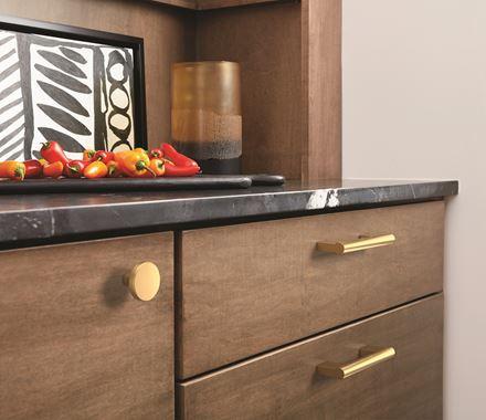 Amerock Cabinet Pull Champagne Bronze 3-3/4 inch (96 mm) Center-to-Center Versa 1 Pack Drawer Pull Cabinet Handle Cabinet Hardware