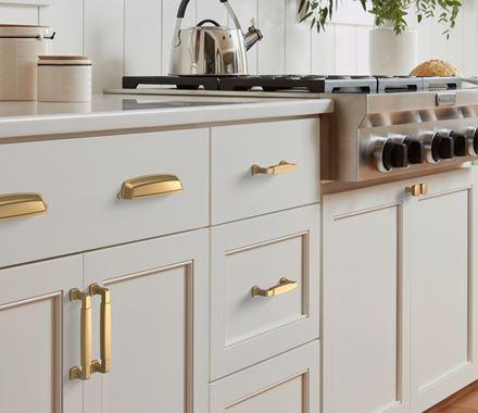 Amerock Cabinet Pull Champagne Bronze 3-3/4 inch (96 mm) Center-to-Center Stature 1 Pack Drawer Pull Cabinet Handle Cabinet Hardware