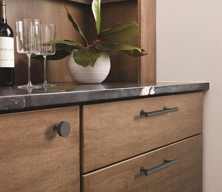 Amerock Cabinet Pull Matte Black 5-1/16 inch (128 mm) Center-to-Center Radius 1 Pack Drawer Pull Cabinet Handle Cabinet Hardware