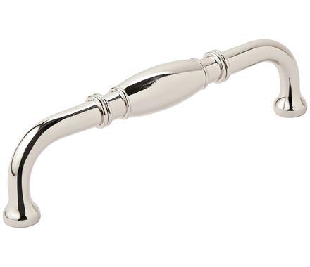 Amerock Cabinet Pull Polished Nickel 5-1/16 inch (128 mm) Center to Center Granby 1 Pack Drawer Pull Drawer Handle Cabinet Hardware