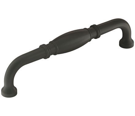 Amerock Cabinet Pull Matte Black 6-5/16 inch (160 mm) Center-to-Center Granby 1 Pack Drawer Pull Drawer Handle Cabinet Hardware