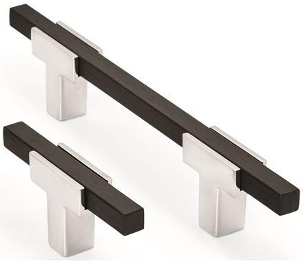 Amerock Cabinet Pull Polished Chrome/Brushed Matte Black 10-1/16 inch (256 mm) Center to Center Urbanite 1 Pack Drawer Pull Drawer Handle Cabinet Hardware