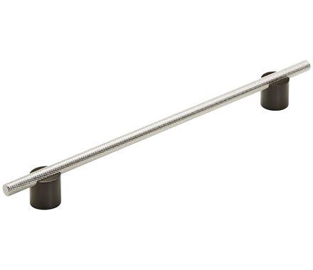 Amerock Cabinet Pull Matte Black/Polished Nickel 10-1/16 inch (256 mm) Center to Center Transcendent 1 Pack Drawer Pull Drawer Handle Cabinet Hardware