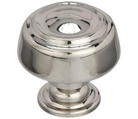 Amerock Cabinet Knob Polished Nickel 1-5/8 inch (41 mm) Diameter Kane 1 Pack Drawer Knob Cabinet Hardware