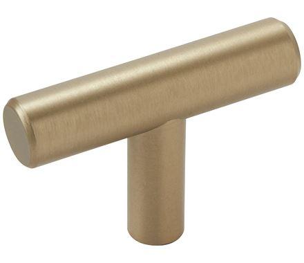 Amerock Cabinet Knob Golden Champagne 1-15/16 inch (49 mm) Length Bar Pulls 1 Pack Drawer Knob Cabinet Hardware