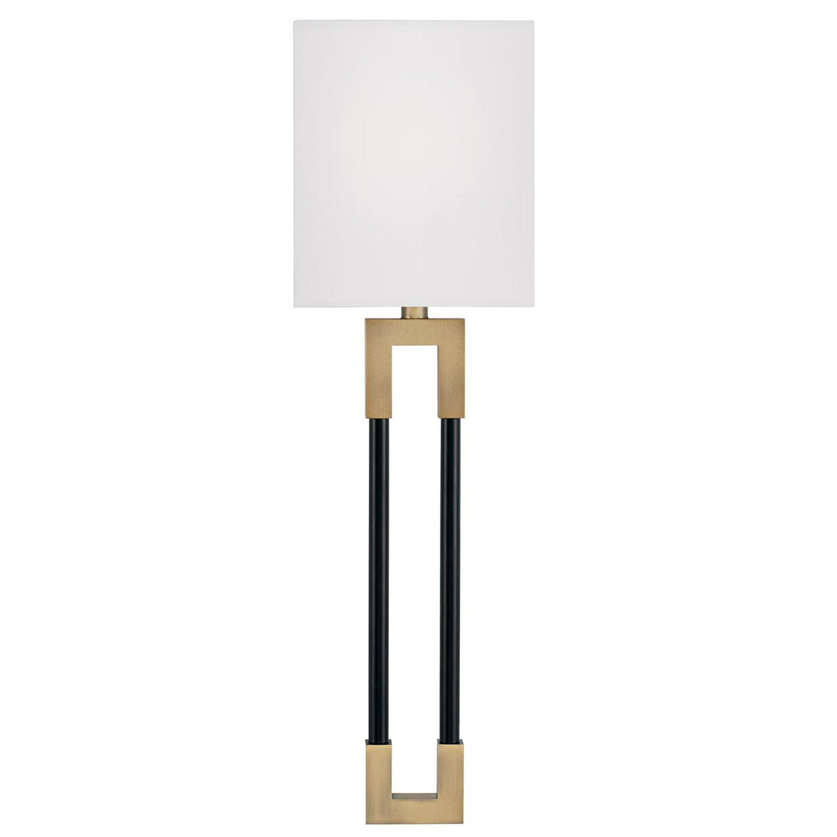 Capital Lighting 644711AB Bleeker 1 Light Sconce Aged Brass and Black