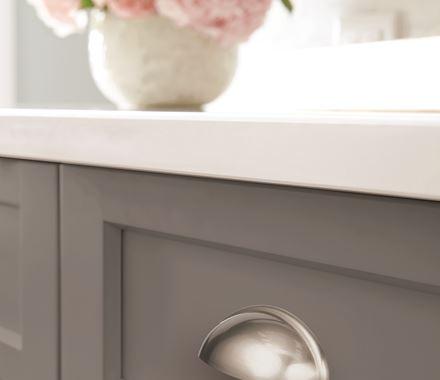 Amerock Cabinet Cup Pull Satin Nickel 3 inch (76 mm) Center-to-Center Ravino 1 Pack Drawer Pull Drawer Handle Cabinet Hardware