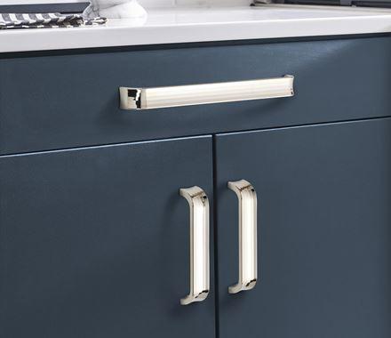 Amerock Cabinet Pull Polished Nickel 10-1/16 inch (256 mm) Center to Center Concentric 1 Pack Drawer Pull Drawer Handle Cabinet Hardware
