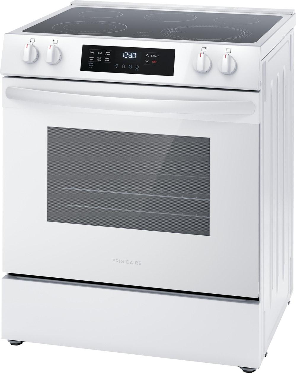 Frigidaire FCFE3062AW 30" Front Control Electric Range, smooth top, ADA