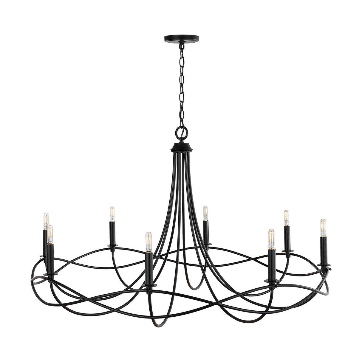 Capital Lighting 431681MB Sonnet 8 Light Chandelier Matte Black