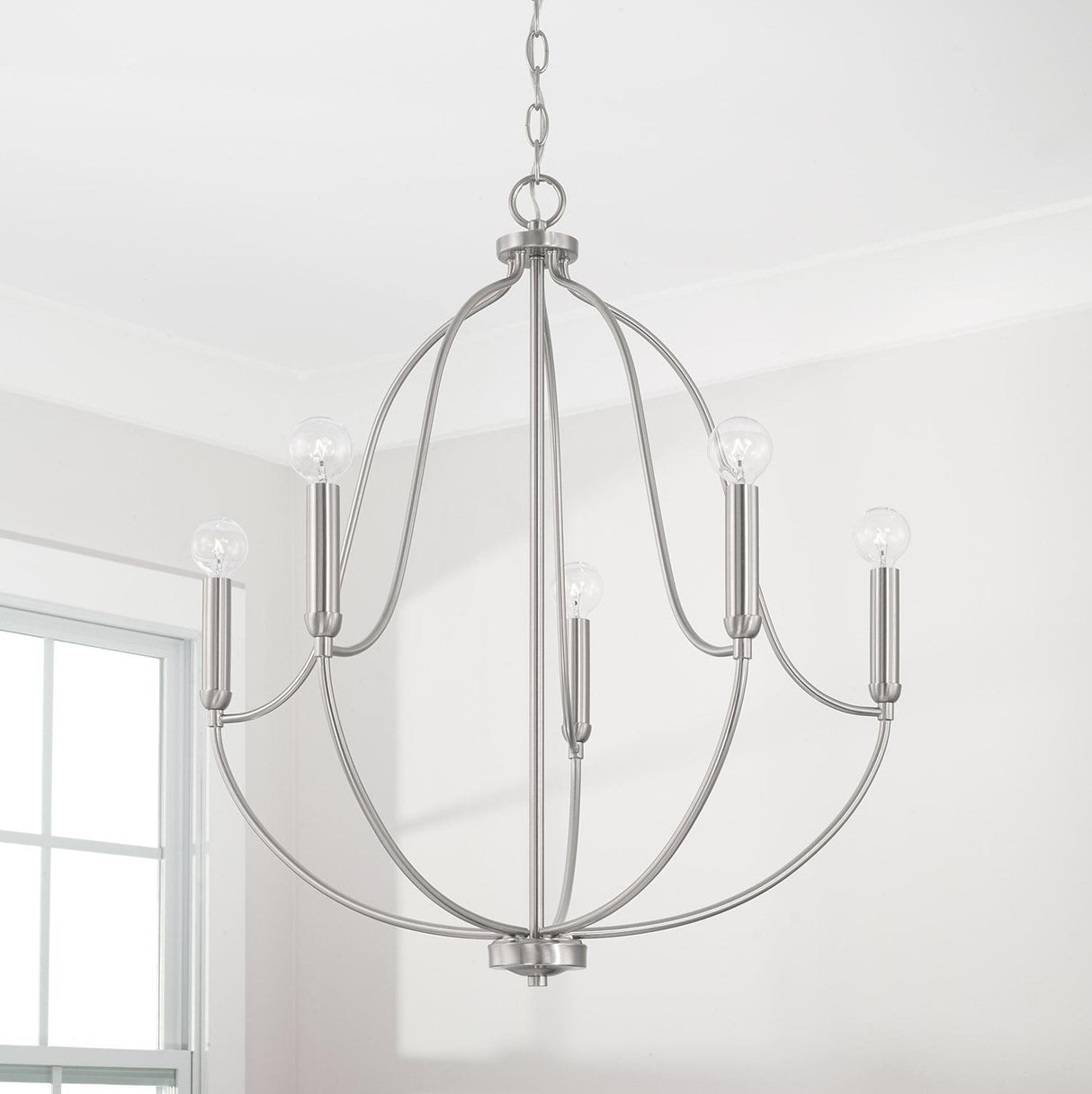 Capital Lighting 447051BN Madison 5 Light Chandelier Brushed Nickel